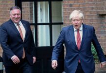 蓬佩奥会晤约翰逊 议题包括中国