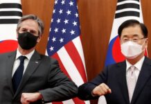 美高官抵达亚洲之行最后一站韩国 朝鲜沉默